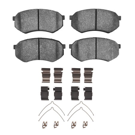 Dynamic Friction Co 5000 Advanced Brake Pads - Ceramic and Hardware Kit, Long Pad Wear, Front 1551-0433-01